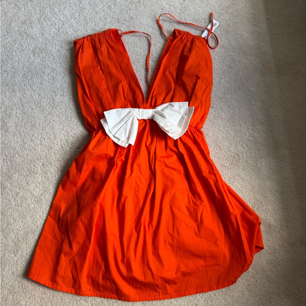 Day + Moon Orange Mini Dress